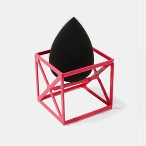 Pink Geometric Makeup Sponge Holder Stand BNIB